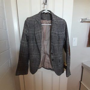 Plaid Blazer with Elbow patches xs